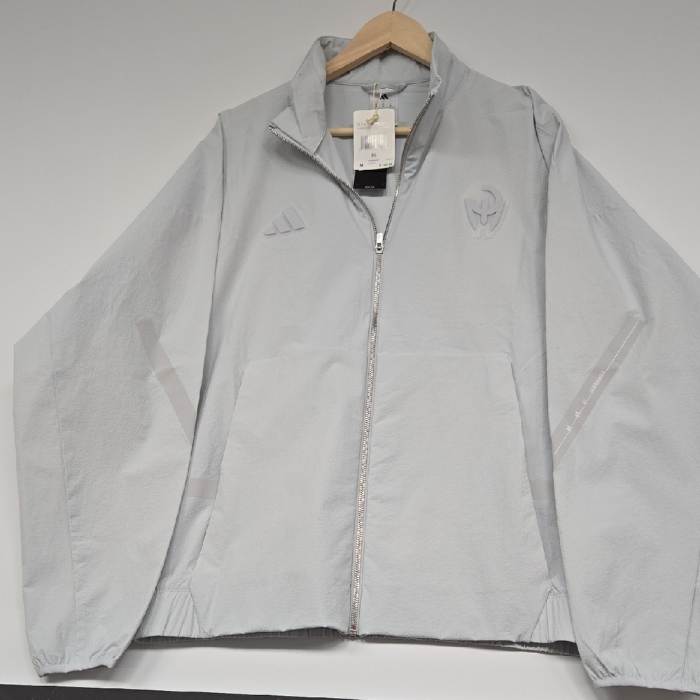 adidas Patrick Mahomes Light Gray Lightweight Jacket - Picture 2 of 5